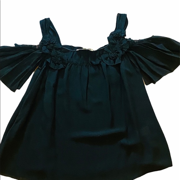 NANETTE LEPORE**Black Off Shoulder Top**Small $348 - Picture 3 of 6